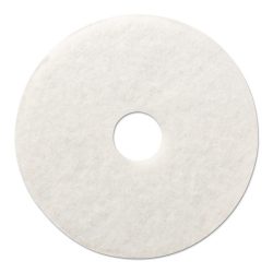 Boardwalk® Polishing Floor Pads, 20″ Diameter, White, 5/Carton
