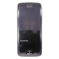 Boardwalk® Rely Hybrid Liquid Soap and Hand Sanitizer Dispenser, 900 mL, 5.5″ x 4″ x 12″,  Black