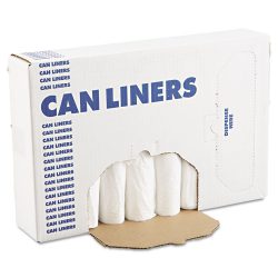 Boardwalk® Low-Density Waste Can Liners, 16 gal, 0.4 mil, 24″ x 32″, White, 500/Carton