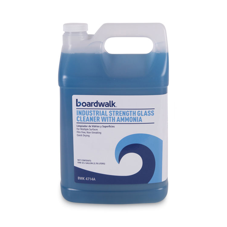 Boardwalk®Industrial Strength Glass Cleaner with Ammonia, 1 gal Bottle, 4/Carton Boardwalk