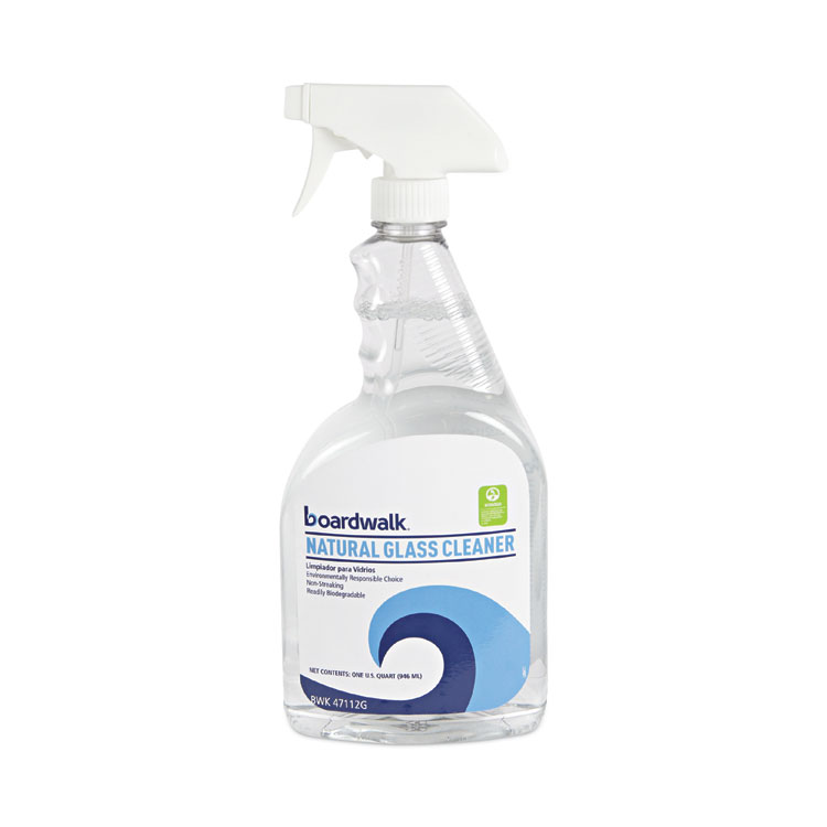 Boardwalk®Natural Glass Cleaner, 32 oz Trigger Spray Bottle, 12/Carton