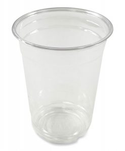 28 oz. Clear Plastic Drinking Jar with Lid and Straw - 60/Case