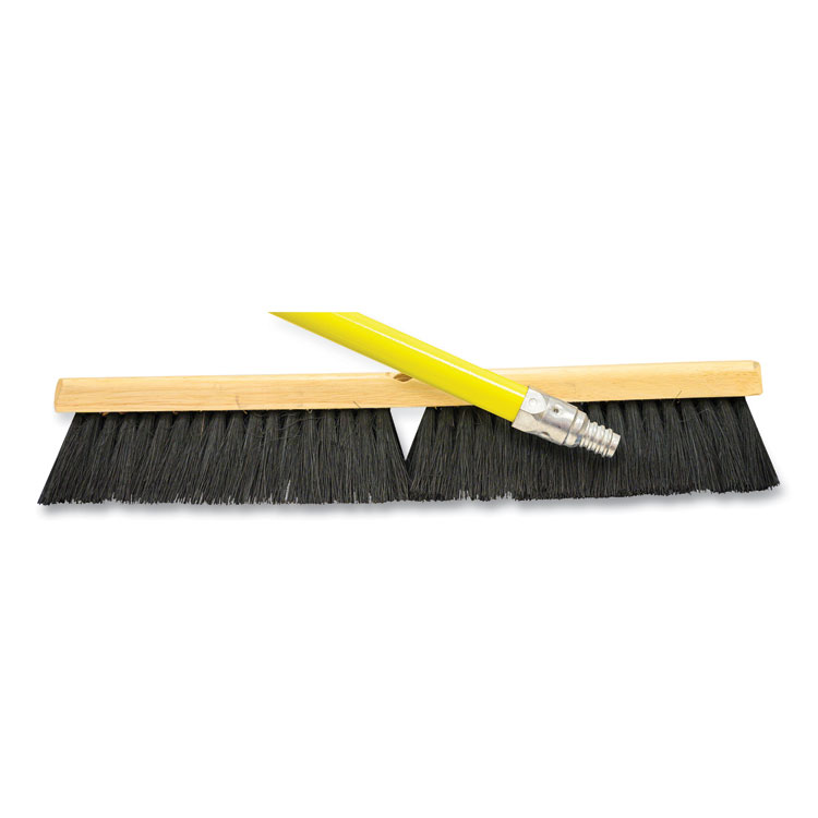 Boardwalk®Tampico Push Broom Kit, 36″ x 60″ Metal Handle, Black/Yellow