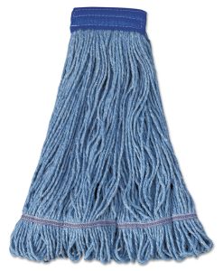 Boardwalk®Super Loop Wet Mop Head, Cotton/Synthetic Fiber, 5" Headband, X-Large Size, Blue, 12/Carton