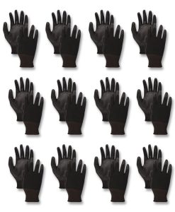 Boardwalk®Palm Coated HPPE Gloves, Medium (Size 8), Salt and Pepper/Black, 12 Pairs