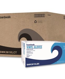 Boardwalk®Exam Vinyl Gloves, Powder-Free, X-Large, 3.6 mil Thick, 9.5" Long, Clear, 100/Box, 10 Boxes/Carton