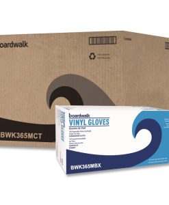 Boardwalk®General Purpose Vinyl Gloves, Powder-Free, Medium, 2.6 mil Thick, 9.5" Long, Clear, 100/Box, 10 Boxes/Carton