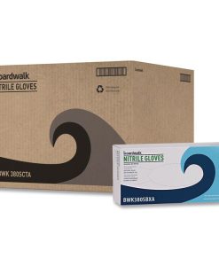 Boardwalk®380 Series Disposable General-Purpose Nitrile Gloves, Powder-Free, Small, 4 mil Thick, 9.5" Long, Blue, 100/Box, 10 Boxes/CT