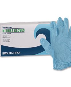 Boardwalk®Disposable Examination Nitrile Gloves, Powder-Free, Large, 5 mil Thick, 9.5" Long, Blue, 100/Box