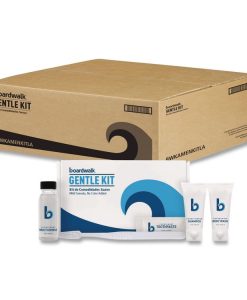 Boardwalk®Amenities Kit, Mouth Rinse, Toothbrush, Toothpaste, Body Wash, Shampoo, Low Allergen, 12 Kits/Carton