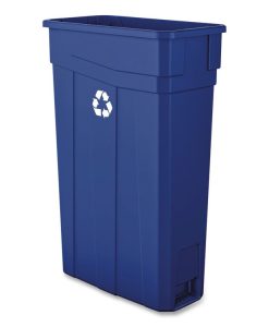 Boardwalk®Slim Recycling Container, 23 gal, Polypropylene, Blue