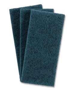 Boardwalk®Medium-Duty Scrub Pad, 4.62 x 10, Blue, 10/Carton