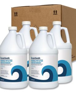 Boardwalk®Manual Pot and Pan Dish Detergent, Fresh Breeze Scent, 1 gal Bottle, 4/Carton