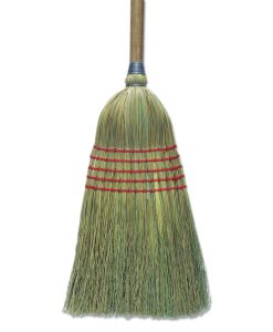 Boardwalk®Corn Broom, Corn Bristles, 56" Overall Length, Natural, 6/Carton