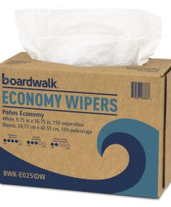 Boardwalk®Scrim Wipers, 4-Ply, 9.75 x 16.75, White, 150/Dispenser Pack, 6 Dispenser Packs/Carton