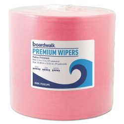 Boardwalk®Hydrospun Wipers, 12 x 12, Red, 475/Roll