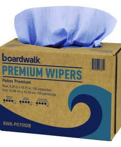 Boardwalk®Hydrospun Wipers, 8.26 x 16.75, Blue, 100 Wipes/Box, 10 Boxes/Carton