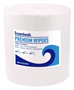 Boardwalk®Hydrospun Wipers, 9 x 13, White, 1,100/Roll