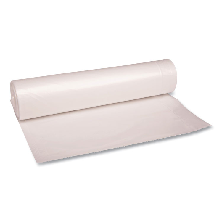 Boardwalk 43x47 Inch 56 Gallon Trash Can Liners - 1.6 Mil Recycled LDPE Can Liners, Black (100 Count)