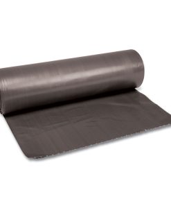 Boardwalk®Low-Density Waste Can Liners, 56 gal, 1.1 mil, 43" x 47", Gray, Perforated Roll, 20 Bags/Roll, 5 Rolls/Carton