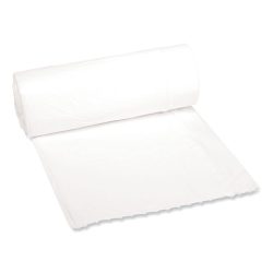 Boardwalk®Low-Density Waste Can Liners, 16 gal, 0.4 mil, 24″ x 32″, White, Perforated Roll, 25 Bags/Roll, 20 Rolls/Carton