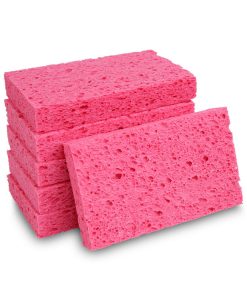Boardwalk®Small Cellulose Sponge, 3.6 x 6.5, 0.9" Thick, Pink, 2/Pack, 24 Packs/Carton