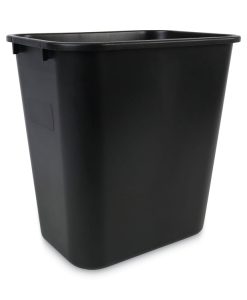 Boardwalk®Soft-Sided Wastebasket, 28 qt, Plastic, Black