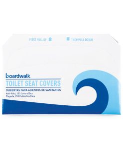 Boardwalk®Premium Half-Fold Toilet Seat Covers, 14.17 x 16.73, White, 250/Sleeve, 10 Sleeves/Carton
