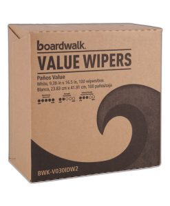 Boardwalk®DRC Wipers, 9.33 x 16.5, White, 100 Dispenser Packs, 9 Dispenser Packs/Carton