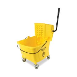 Boardwalk®Pro-Pac Side-Squeeze Wringer/Bucket Combo, 8.75 gal, Yellow/Silver