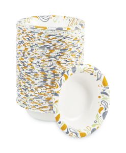 Boardwalk®Deerfield Printed Paper Bowl, 12 oz, Coated/Soak Proof, Multicolor, 125/Pack, 8 Packs/Carton
