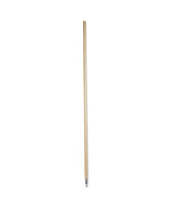 Boardwalk®Metal Tip Threaded Hardwood Broom Handle, 1.13" dia x 60", Natural