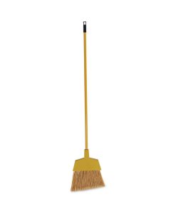 Boardwalk®Corn Fiber Angled-Head Lobby Brooms, 55" Handle, Yellow, 12/Carton