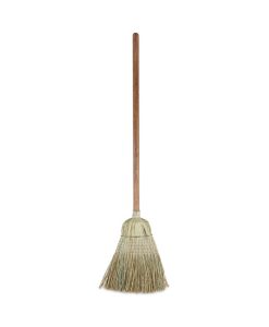 Boardwalk®Corn/Fiber Brooms, Corn/Synthetic Fiber Bristles, 60" Overall Length, Gray/Natural, 6/Carton