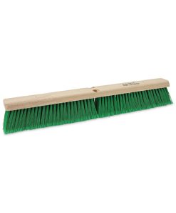 Boardwalk®Floor Broom Head, 3" Green Flagged Recycled PET Plastic Bristles, 24" Brush