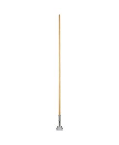 Boardwalk®Clip-On Dust Mop Handle, Lacquered Wood, Swivel Head, 1" dia x 60", Natural