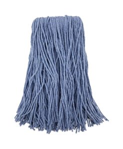 Boardwalk®Mop Head, Standard Head, Cotton/Synthetic Fiber, Cut-End, #24, Blue, 12/Carton