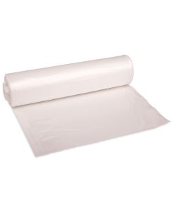 Boardwalk®High-Density Can Liners, 45 gal, 13 mic, 40" x 46", Natural, Perforated Roll, 25 Bags/Roll, 10 Rolls/Carton