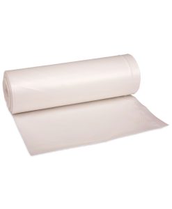 Boardwalk®High-Density Can Liners, 45 gal, 19 mic, 40" x 46", Natural, Perforated Roll, 25 Bags/Roll, 6 Rolls/Carton
