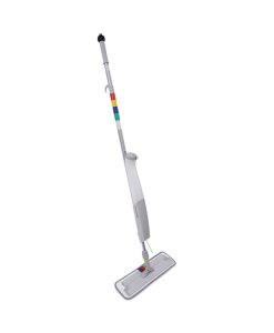 Boardwalk®Bucketless Microfiber Mop System, 5 x 18 Blue Microfiber Head, 59" Gray Aluminum/Polypropylene Handle
