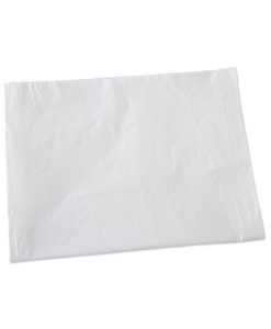 Boardwalk®Linear Low Density Industrial Can Liners, 60 gal, 0.7 mil, 38" x 58", White, Flat Pack, 100/Carton