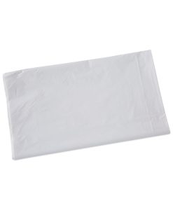 Boardwalk®Linear Low Density Industrial Can Liners, 33 gal, 0.9 mil, 33" x 39", White, Flat Pack, 100/Carton