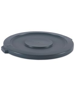 Boardwalk®Lids for 32 gal Waste Receptacle, Flat-Top, Round, Plastic, Gray