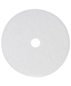 Boardwalk®Polishing Floor Pads, 24" Diameter, White, 5/Carton