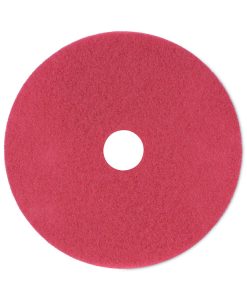 Boardwalk®Buffing Floor Pads, 21" Diameter, Red, 5/Carton