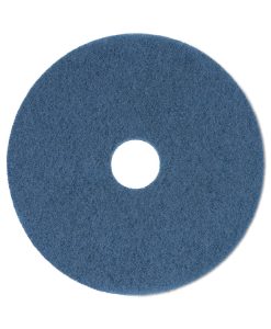 Boardwalk®Scrubbing Floor Pads, 20" Diameter, Blue, 5/Carton