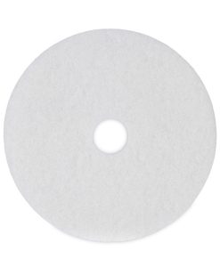 Boardwalk®Polishing Floor Pads, 19" Diameter, White, 5/Carton