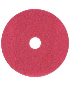 Boardwalk®Buffing Floor Pads, 19" Diameter, Red, 5/Carton