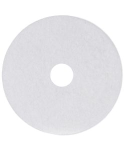 Boardwalk®Polishing Floor Pads, 17" Diameter, White, 5/Carton