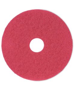 Boardwalk®Buffing Floor Pads, 17" Diameter, Red, 5/Carton